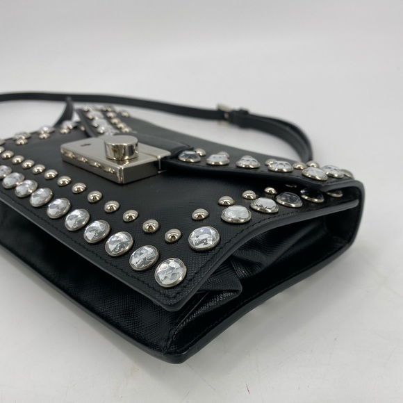 Prada Saffiano Studded two way bag - Picture 9 of 13